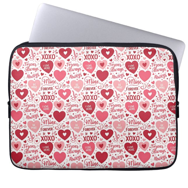 Capa Para Notebook XOXO & Always Be Mine Pink Red (Frente)