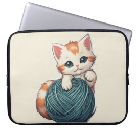 Capa Para Notebook Yarn Play - kitten