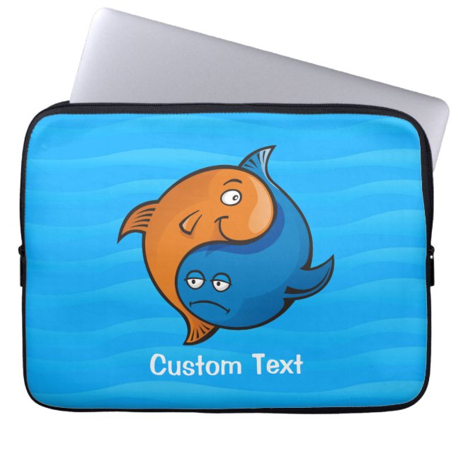 Capa Para Notebook Yin Yang Fish Cartoon (Frente)