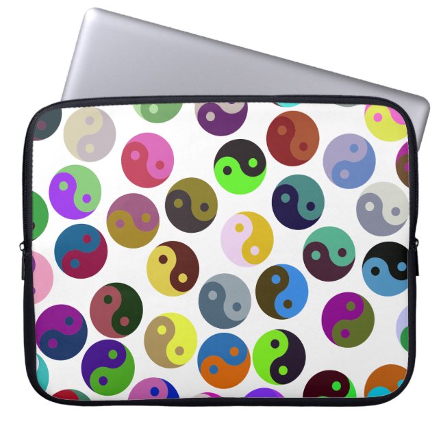 Capa Para Notebook Ying Yang Pattern Colorido (Frente)