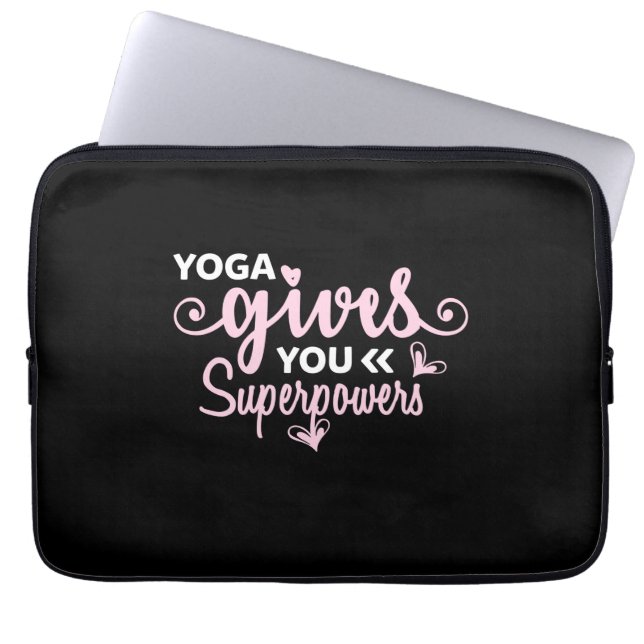 Capa Para Notebook Yoga Lover | Yoga lhe dá superpoderes (Frente)