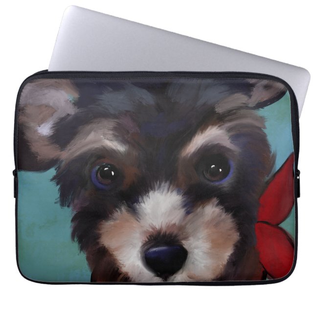 Capa Para Notebook Yorkie Poo (Frente)