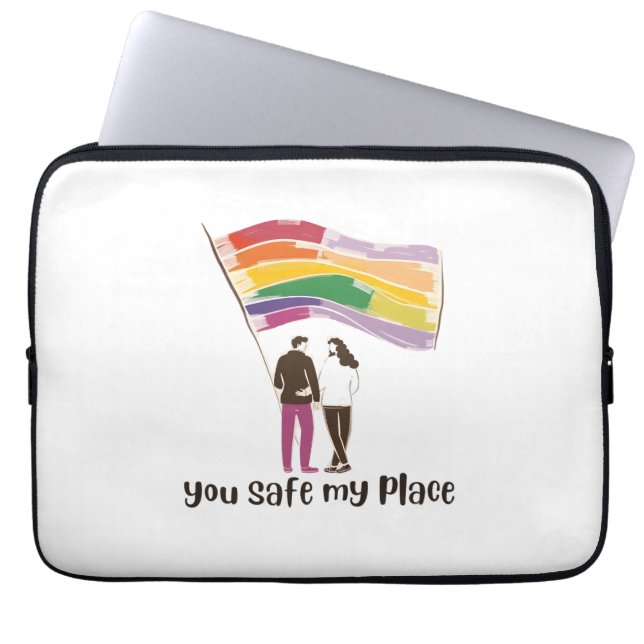 Capa Para Notebook You Are My Safe Place – LGBTQ Pride Love Sticker (Frente)