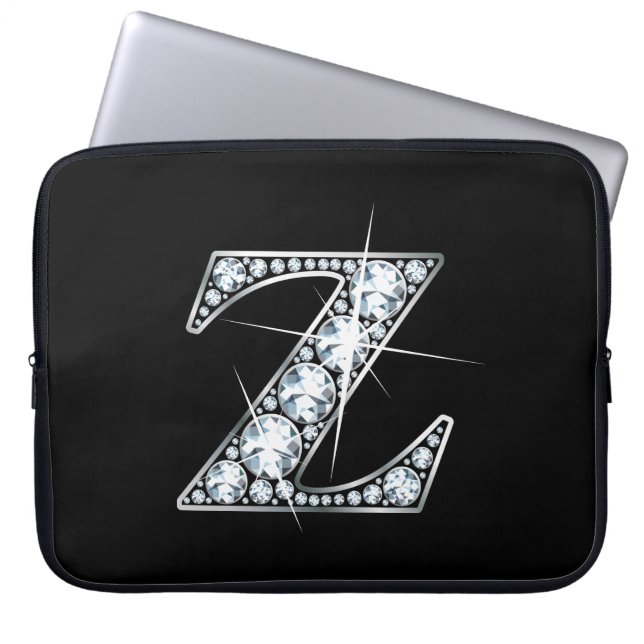Capa Para Notebook Z Faux-"Diamond" Monograma (Frente)