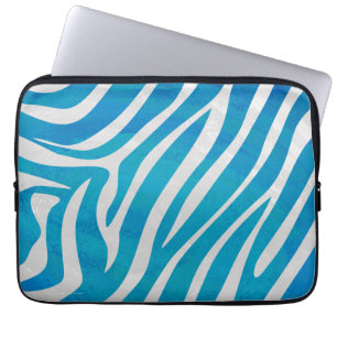 Capa Para Notebook Zebra Blue e White Impressão