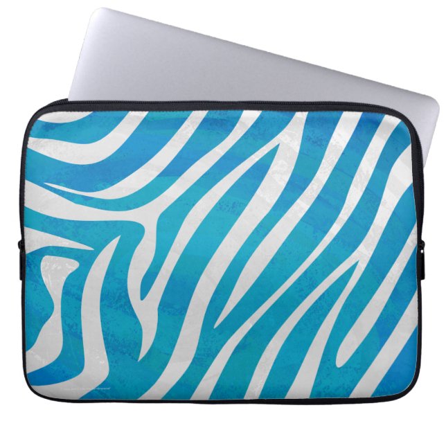 Capa Para Notebook Zebra Blue e White Impressão (Frente)