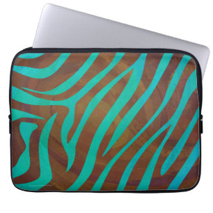 Capa Para Notebook Zebra Brown e impressão da cerceta