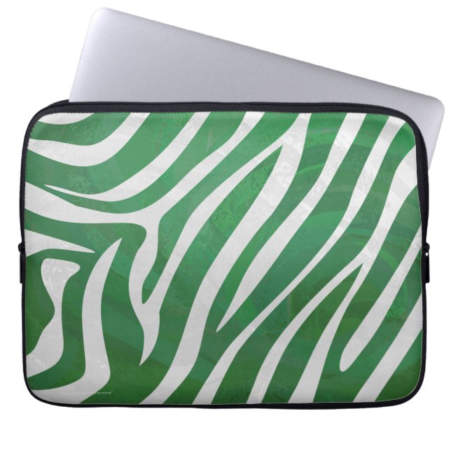 Capa Para Notebook Zebra Green e White Impressão (Frente)