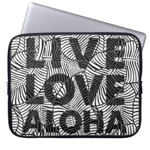 Capa Para Notebook Zebra Palm Aloha Havaiana, traje tropical úmido