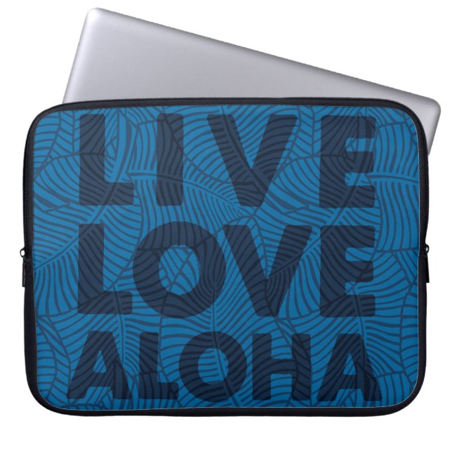Capa Para Notebook Zebra Palm Aloha Havaiano Laptop Tropical de Fato  (Frente)