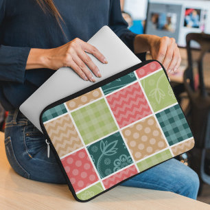 Capa Para Notebook Zigzag, Chevron, Gingham, Bolinhas, Patchwork