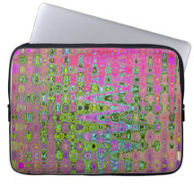 Zigzags Mosaicos Retro Vermelhos e Verdes Abstrato