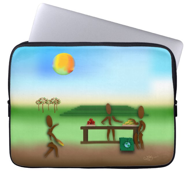 Capa Para Notebook Zinglees ~ Farmer's Market (Frente)