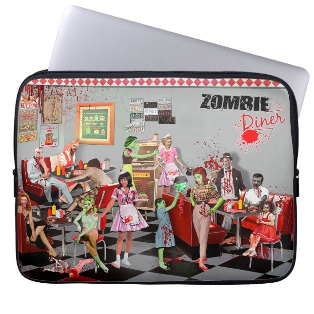Capa Para Notebook Zombie Diner (Frente)