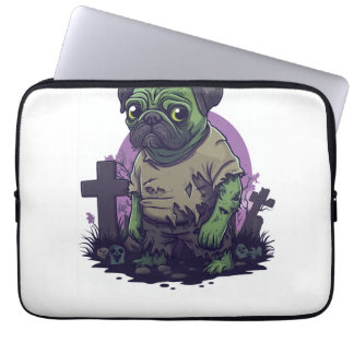 Capa Para Notebook Zombie Pug � Undead Funny Halloween Dog