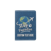 Bolsa de Viagem Personalizada Stay Pawsitive Denim