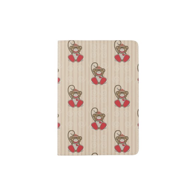 Capa Para Passaporte Cutelyn Sock Monkey (Frente)