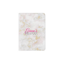 Detentor Dourado Personalizado de Passaporte Marbl