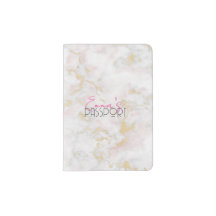 Detentor Dourado Personalizado de Passaporte Marbl