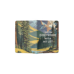 Capa Para Passaporte Eu não estive em todos os lugares Retro Wanderlust