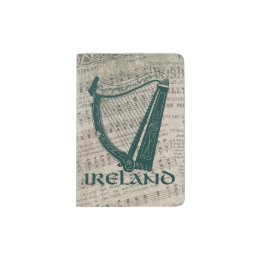 Capa Para Passaporte Ireland Harp Design, Irish Harp