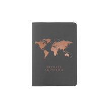 Minimalista do Copper World Map Professional