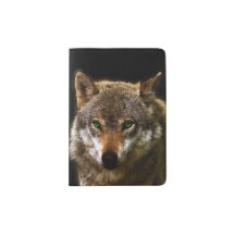 Perfil do Lobo com olhos verdes ~ fundo editável