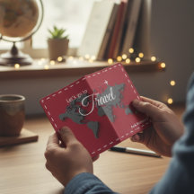 Personalized World Map With Name | Red