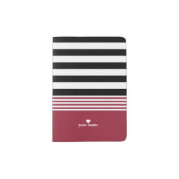 Capa Para Passaporte Preto, Branco e Vermelho de Jester Strike Personal