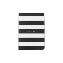 Capa Para Passaporte Preto e Branco em Fita