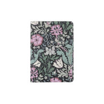 William Morris Papoula Rosa Botânica Vitoriana 