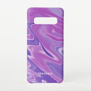 Capa Para Samsung Galaxy Abstrato Purple Liquid Marble Personalizado
