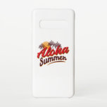 Capa Para Samsung Galaxy Aloha Summer<br><div class="desc">design de Verão legal com a citação "Aloha Summer", com palmas e o sol ao fundo. Excelente para as próximas férias de verão. Bom para os jovens e os velhos.</div>