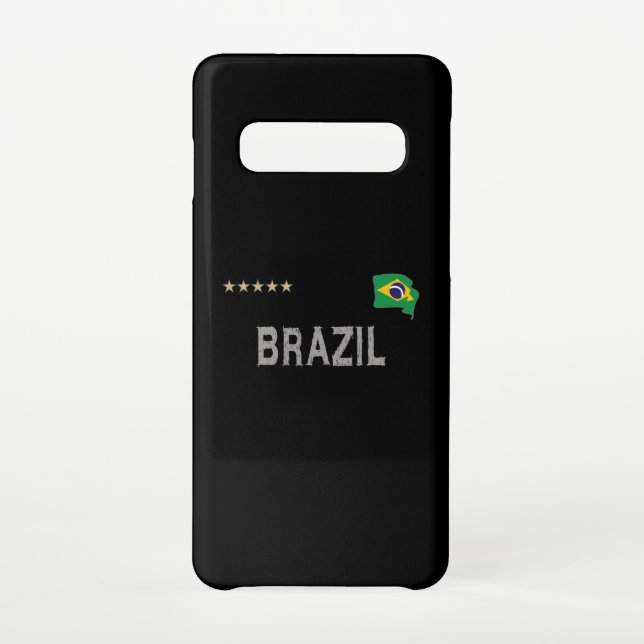 Capa Para Samsung Galaxy Brasil: Ventilador de futebol camisa coração (Verso)