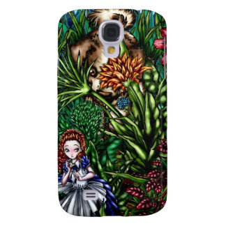 Capa Samsung Galaxy S4 Alice no jardim