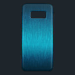 Capa Case-Mate Samsung Galaxy S8 Aspecto de Alumínio Azul-Turquesa Metálico-Azul Br<br><div class="desc">Olho de alumínio esfregado sobre fundo metálico azul-esfregado em turquesa,  azul-esverdeado</div>