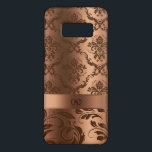 Capa Case-Mate Samsung Galaxy S8 Aspecto Metálico dos Damascos Castanhos de Cobre e<br><div class="desc">Damascos metálicos Elegantes de cobre marrom e rochas. Monograma personalizável. Ela vem em várias cores e mais está chegando. Você pode solicitar sua cor ou obter ajuda para personalizar qualquer um de meus design,  contatando o ArtOnWear design.</div>
