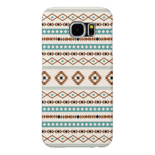 Capa Para Samsung Galaxy S6 Aztec Teal Terracotta Black Cream Padrão Misto