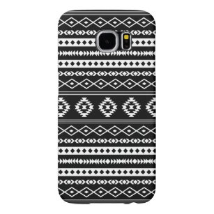 Capa Para Samsung Galaxy S6 Aztec White em Padrão Misto Preto