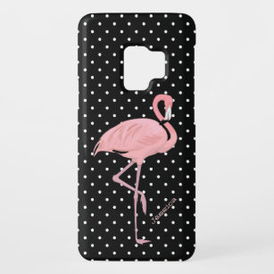Capa Para Samsung Galaxy S9 Case-Mate Bolinhas pretas & brancas com flamingo Samsung S9