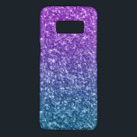 Capa Case-Mate Samsung Galaxy S8 Brilhante Azul e Puro e Espontilhaços<br><div class="desc">Tendy azul moderno elegante a gradiente roxo faux glitter e sparkles.</div>