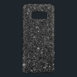 Capa Case-Mate Samsung Galaxy S8 Brilho preto moderno e brilho branco<br><div class="desc">A moderna trendy black faux glitter e o fundo branco brilha.</div>