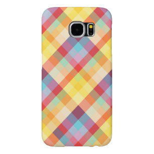 Capa Para Samsung Galaxy S6 Caixa colorida do iPhone 6 da xadrez dos pixéis