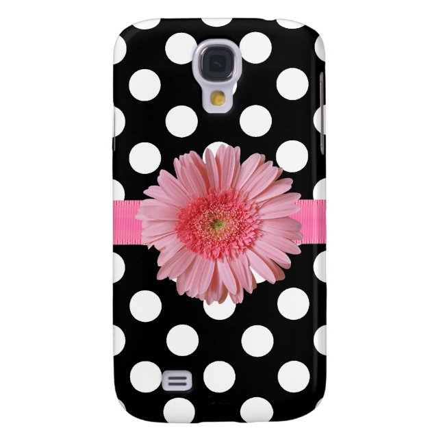 Capa Para Samsung Galaxy, Case-Mate Caixa preta & branca de Samsung S4 das bolinhas (Traseira)