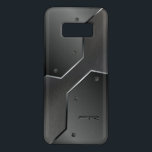 Capa Case-Mate Samsung Galaxy S8 Cinza Design de Formas Geométricas de Olhar Metáli<br><div class="desc">Legal aspecto metálico com formas geométricas metálicas. Monograma personalizado e opcional no aspecto de aço inoxidável. Disponível em outros produtos</div>