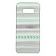 Capa Para Samsung Galaxy, Case-Mate Cinza Verde Moderno Faixa de Serras Design (Verso)