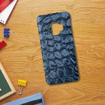 Capa Para Samsung Galaxy S9 Case-Mate Couro Azul De Alligador<br><div class="desc">O couro de jacaré é de pele azul e preta,  brilhante e texturada. Será um acabamento falso,  mas terá aquela aparência escamosa.</div>