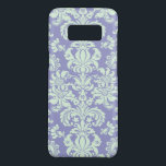 Capa Case-Mate Samsung Galaxy S8 Damascos Florais De Cor Verde E Lavanda<br><div class="desc">Damascos florais verdes e lavandas-azuis de menta clara elegantes. Cor de fundo da lavanda alterada.</div>