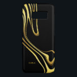 Capa Case-Mate Samsung Galaxy S8 design de espirais legal a preto e a ouro falso<br><div class="desc">Design suave e elegante preto e abstrato de ouro legal.</div>