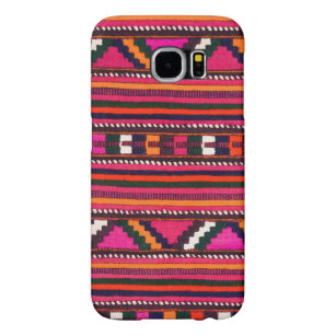 Capa Para Samsung Galaxy S6 Design de textura rosa indígena indígena nativa